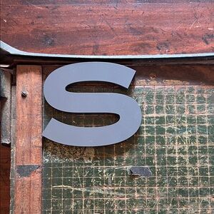 Gray Letter S Wall Decor